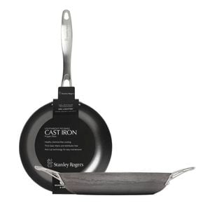 Stanley Rogers 2pc Lightweight Cast Iron Bundle Frypan 24cm + Cooks Pan 30cm