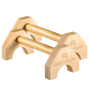 NNEOBA Wooden Push-up Bar Stands - Gym Fitness Training