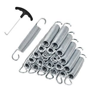 Costway 14cmx20 Trampoline Springs Galvanized Steel Replacement Repair Spring Rustproof Elasticity Springs w/Hook