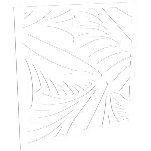 ProtectorAl 300 - 1200 x 300 - 1200mm Gloss White / Satin White Jungle Unframed Composite Deco Panel