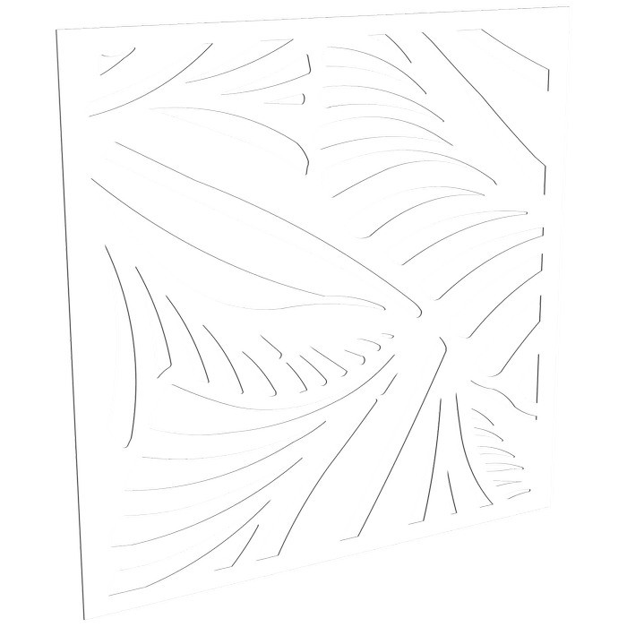 ProtectorAl 300 - 1200 x 300 - 1200mm Gloss White / Satin White Jungle Unframed Composite Deco Panel