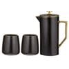 3pc Tempa Rae New Bone China/SS Coffee Press/Mug Cup Drinkware Set Charcoal