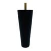 Adoored 53 - 30 x 130mm Black Round Tapered Pine Furniture Leg