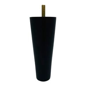Adoored 53 - 30 x 130mm Black Round Tapered Pine Furniture Leg