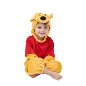 Winnie the Pooh Deluxe Kids Halloween Costume with Plush Jumpsuit and Headpiece, 2-3-YRS