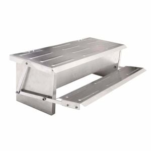 8l Automatic Chook Chicken Feeder Poultry Auto Treadle Aluminium Metal Coop