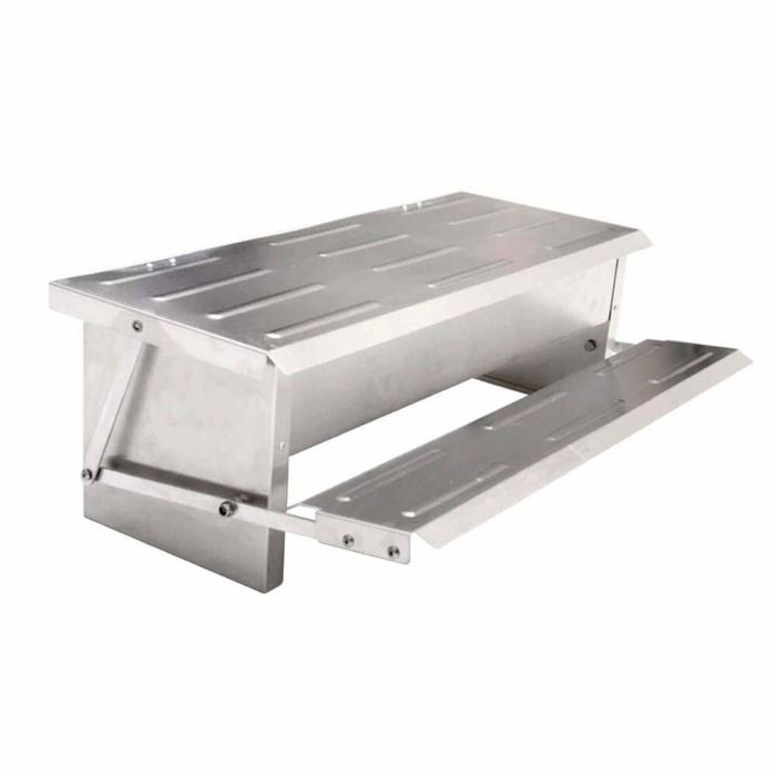 8l Automatic Chook Chicken Feeder Poultry Auto Treadle Aluminium Metal Coop