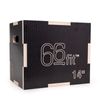 66fit - 3 in 1 Plyometric Jump Box Black for Wooden Plyo, Platform and Jumping Agility