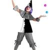 Circus Trickster Womens Plus Size Vintage Circus Clown Costume - Xlarge