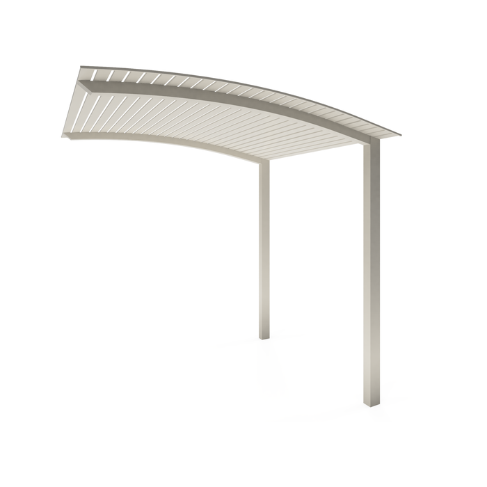 Exterior Life 5.0m Miami Curved Surfmist/Surfmist Pergola