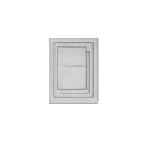 2000TC Ultra Soft Queen Fitted Sheet Set - Silver Gray