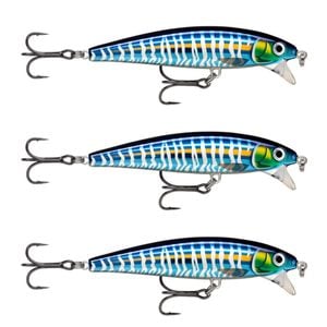 3x Rapala 10cm X Rap Magnum Cast Hard Body Casting Fishing Lures - HD Wahoo UV