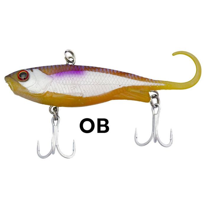 Zerek Lure Fish Trap 110mm 30g Soft Vibe Fishing Lure Orange Biscuit/OB