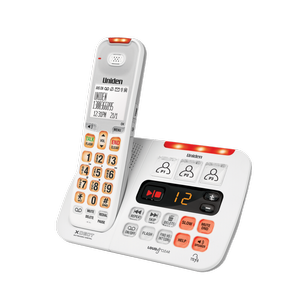 Uniden - SSE45W - White Sight & Sound Enhanced Cordless Digital Phone System