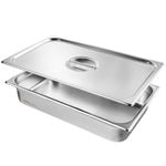 Vevor 4 Pack Hotel Pans Silver Stainless Steel with 0.8mm Thick for Full Size