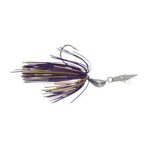 Dekoi 7gm Bladed Swim Jig, Chatterbait, Purple Gold, 2 Pack