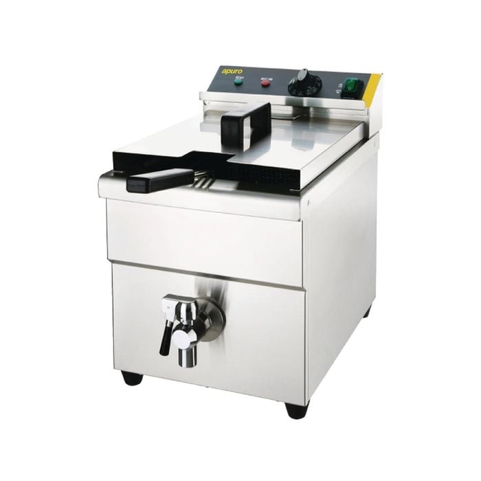 Apuro Single Tank Single Basket Induction Fryer 8ltr - Commercial Benchtop Deep Fryers (cp793-a)