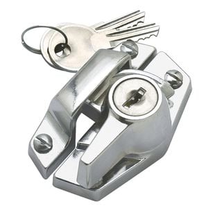 Delf Satin Chrome Keyed Window Sash Lock