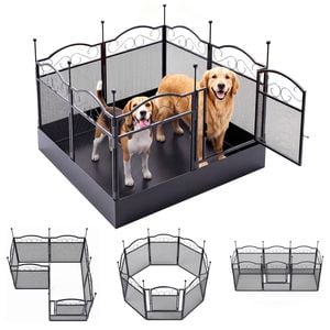 Advwin 8 Panel Pet Playpen Heavy-duty Dog Cage Pet Fence Pet Enclosure Cage