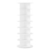 Ufurniture 7-Tier Rotating Shoe Rack Tower 360 Swivel Storage Organiser Display Carousel  White