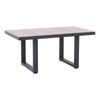 FurnitureOkay Sorrento Ceramic Outdoor Low Dining Table - Charcoal