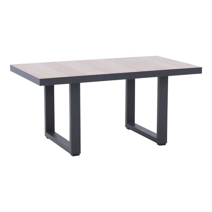 FurnitureOkay Sorrento Ceramic Outdoor Low Dining Table - Charcoal