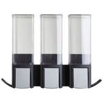 Better Living 500ml Matte Black Clever Triple Chamber Shower Dispenser