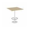 Olg Disc Bar Leaner White Frame New Oak Smooth Top 900mm Square