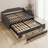 Familand Queen Daybed Trundle Bed Storage Drawer in Grey