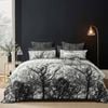 Bianca Boscage Super King Polyester Black Coverlet Set