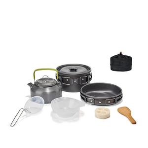 Lifebay Camping Cookware Set for 1-3 Persons Black