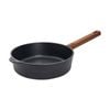 Eco Logic Aluminium Cooking Saute Pan w/ Wooden Handle 24cm/2.5L Round Black