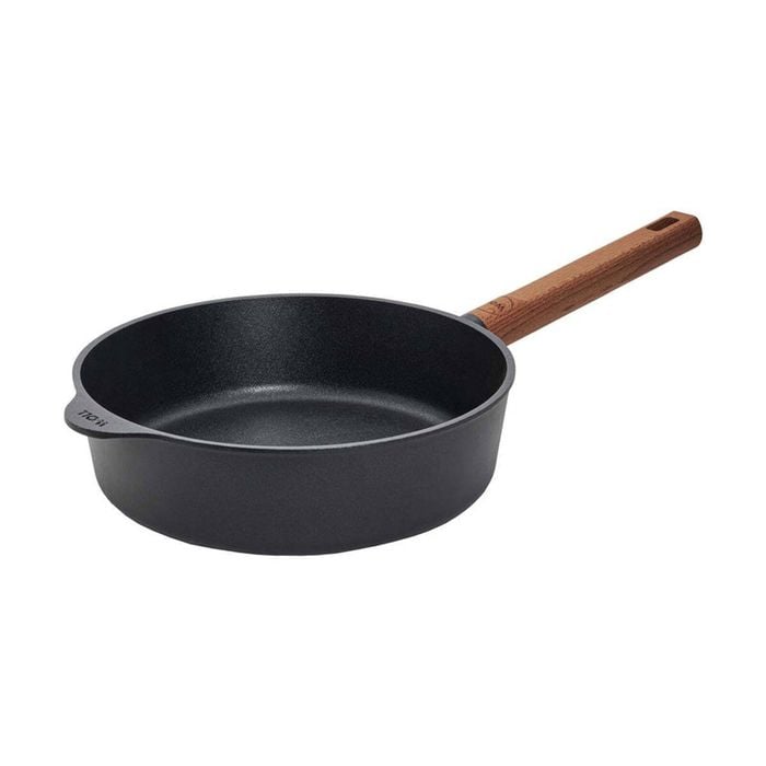 Eco Logic Aluminium Cooking Saute Pan w/ Wooden Handle 24cm/2.5L Round Black