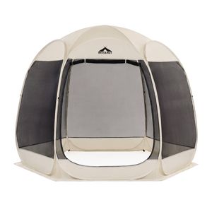 Instahut Gazebo Pop Up Tent 2.7x1.35m Outdoor Marquee Camping Screen Mesh 6 Sided Canopy