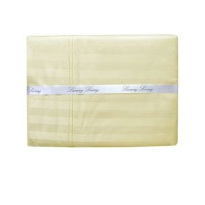 Bloomington 1000TC Luxury Living Rich Cream Self-striped Cotton Rich Sheet Set King