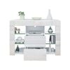 White 2 Drawer Tv Cabinet High Gloss