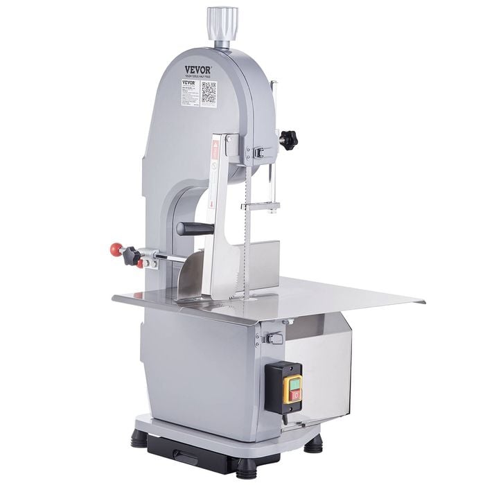 Vevor Commercial Electric Meat Bandsaw White Stainless Steel Countertop for Rib Pork Beef