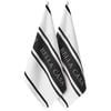 Ladelle Bella Casa Black 2pk Kitchen Towel - 50x70cm