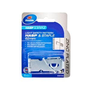 Zenith 62mm Zinc Plated Light Safety Pattern Hasp And Staple