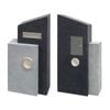 Northcote Pottery Grey And Charcoal Elite Avonlea Pillar Letterbox