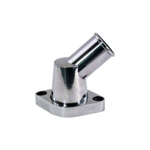 SBC BBC Polished Alloy 45° Neck Swivel Thermostat Housing 327 350 396 454