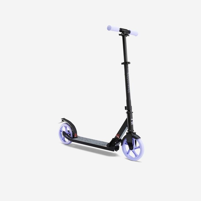 Decathlon - Scooter With Kickstand Mid 7 - Black/lavender - One Size