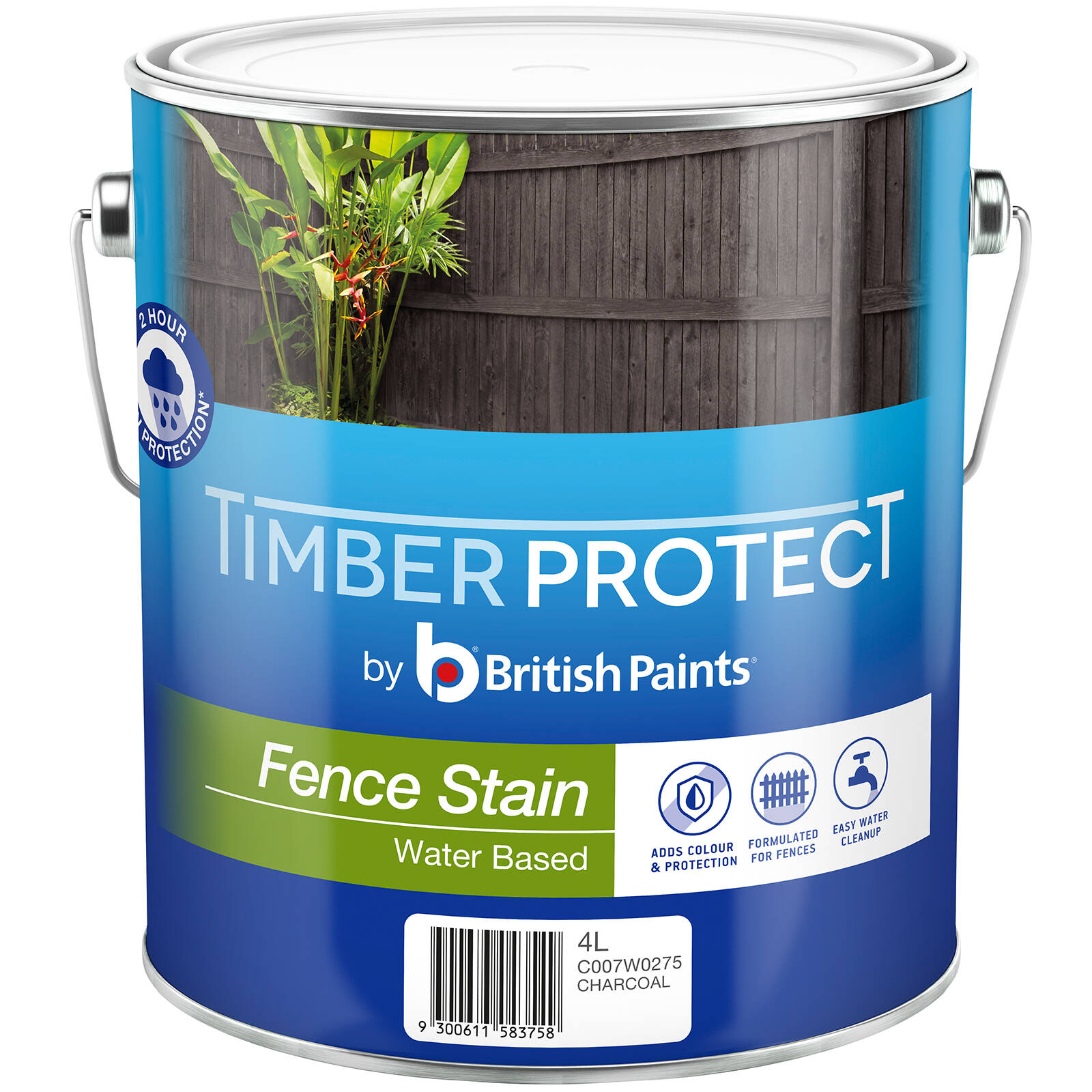 Timber Protect 4L Charcoal Fence Stain - 4L Charcoal