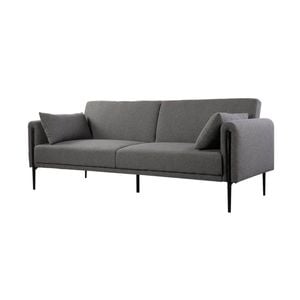Foret Sofa Bed Futon Recliner Fabric Lounge Couch Convertible 3-seater Grey
