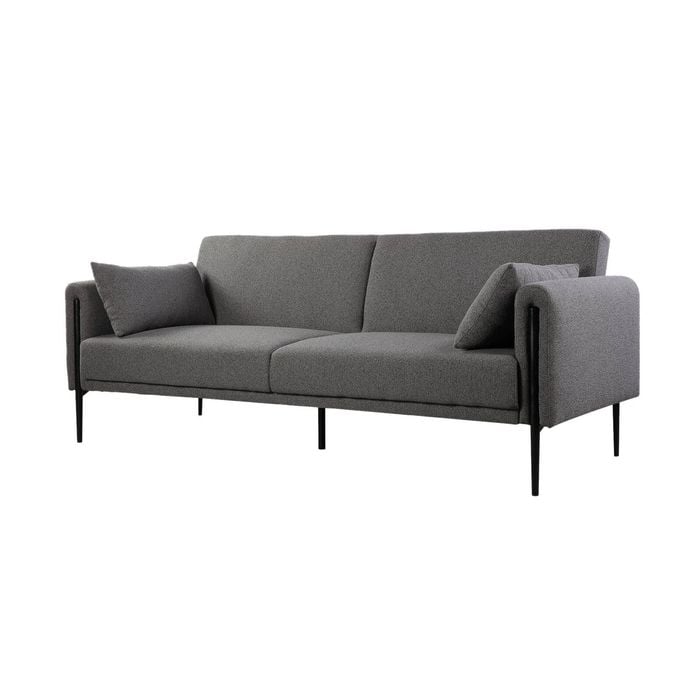 Foret Sofa Bed Futon Recliner Fabric Lounge Couch Convertible 3-seater Grey