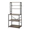Artiss 6-tier Kitchen Rack With 6 Hooks Microwave Metal Storage Shelf 80cm X 167cm