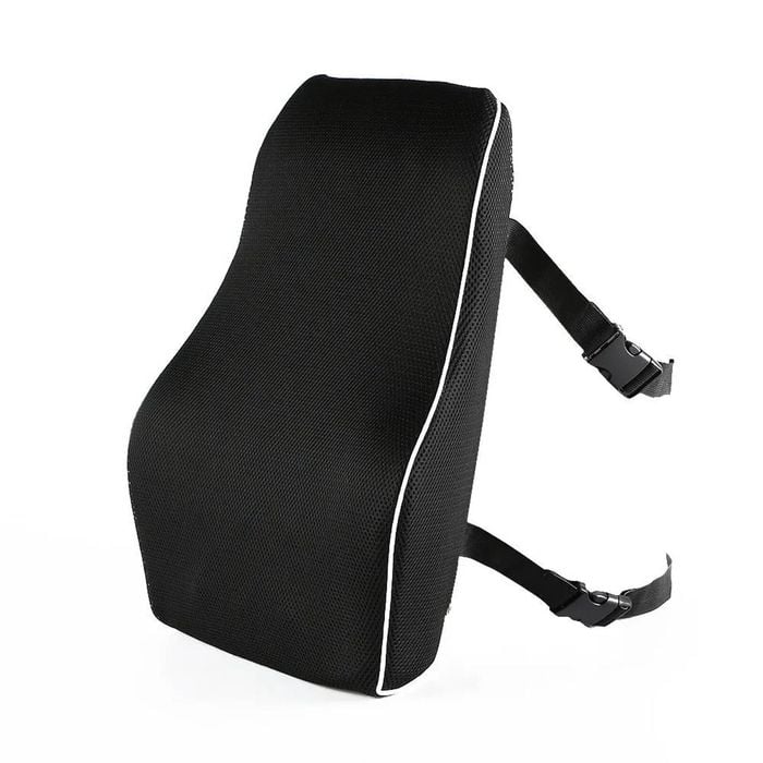 NNEOBA Memory Foam Lumbar Support Pillow Ergonomic Back Cushion Black