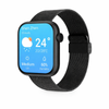 Smart Watch Bluetooth Call – Full Touch Screen Fitness Tracker, Waterproof Sport Smartwatch Black Mesh