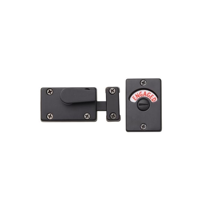 Delf Trade Matte Black Toilet Indicator Bolt Lock