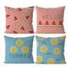 Catzon 4 Pcs Summer Decorative Throw Pillow Covers for Bedroom Living Room 40X40cm